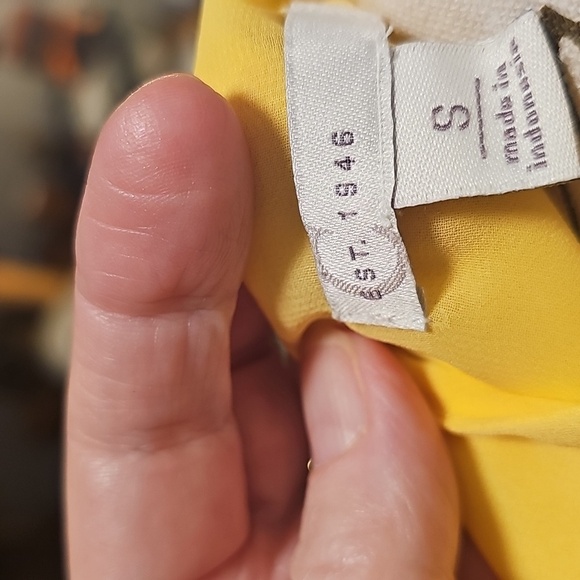 Sleveless Lemon Yellow 3 Layer Chiffon Blouse. - Picture 9 of 14